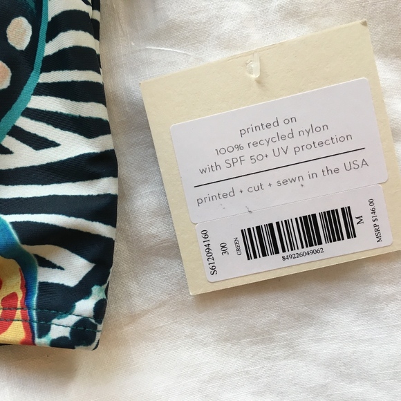 RARE Mara Hoffman Peacocks Rashguard Top - Picture 4 of 7